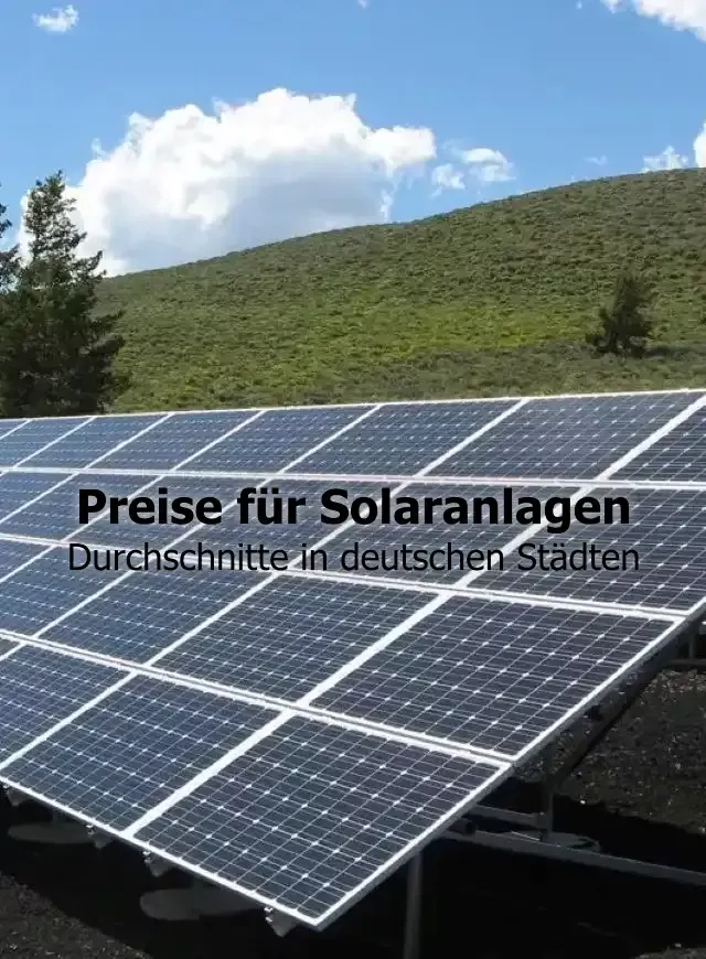 Durchschnittliche Preise für Solaranlagen in Deutschland
